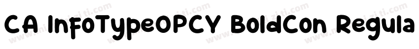 CA InfoTypeOPCY BoldCon Regular字体转换